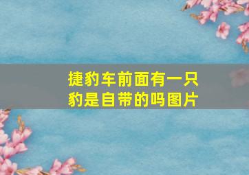 捷豹车前面有一只豹是自带的吗图片