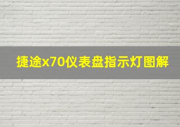 捷途x70仪表盘指示灯图解