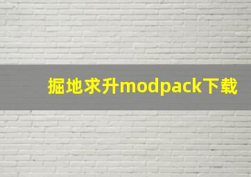 掘地求升modpack下载