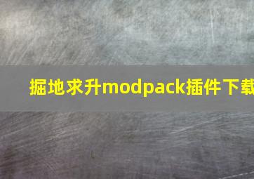 掘地求升modpack插件下载