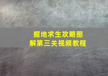 掘地求生攻略图解第三关视频教程