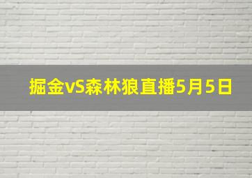 掘金vS森林狼直播5月5日