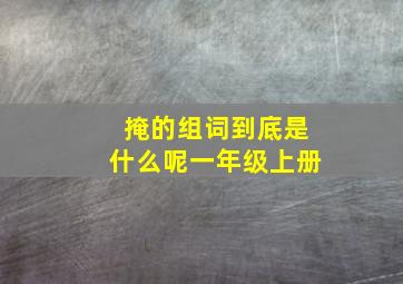 掩的组词到底是什么呢一年级上册