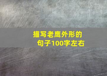 描写老鹰外形的句子100字左右