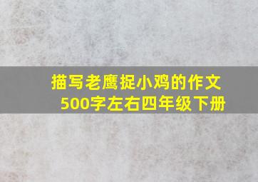 描写老鹰捉小鸡的作文500字左右四年级下册