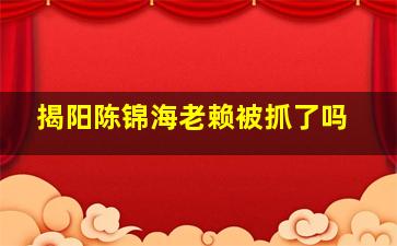 揭阳陈锦海老赖被抓了吗