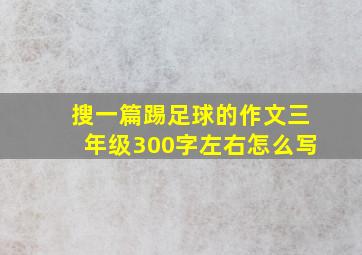 搜一篇踢足球的作文三年级300字左右怎么写