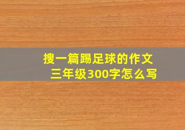 搜一篇踢足球的作文三年级300字怎么写