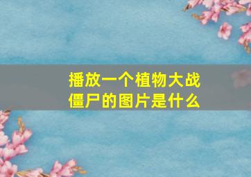 播放一个植物大战僵尸的图片是什么