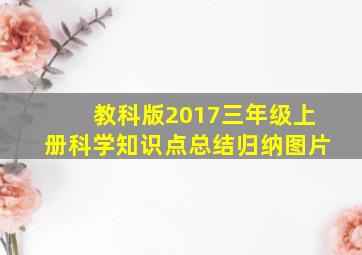 教科版2017三年级上册科学知识点总结归纳图片