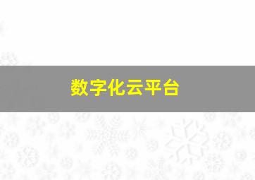 数字化云平台