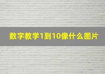 数字教学1到10像什么图片