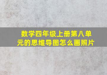 数学四年级上册第八单元的思维导图怎么画照片