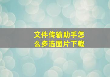 文件传输助手怎么多选图片下载