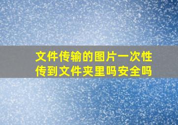 文件传输的图片一次性传到文件夹里吗安全吗