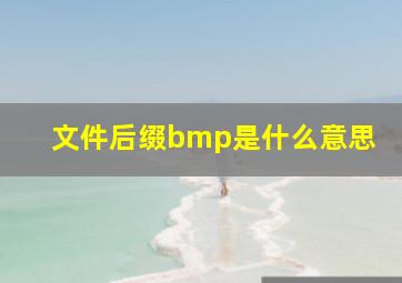 文件后缀bmp是什么意思