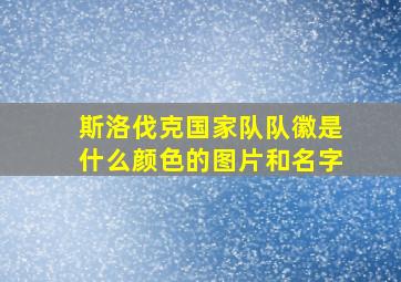 斯洛伐克国家队队徽是什么颜色的图片和名字