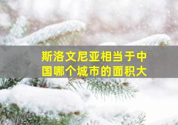 斯洛文尼亚相当于中国哪个城市的面积大