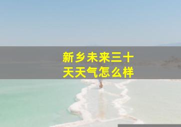 新乡未来三十天天气怎么样