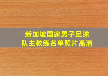 新加坡国家男子足球队主教练名单照片高清