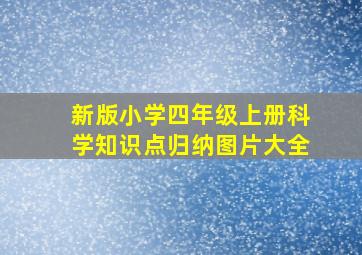 新版小学四年级上册科学知识点归纳图片大全