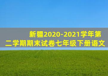 新疆2020-2021学年第二学期期末试卷七年级下册语文