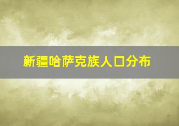 新疆哈萨克族人口分布