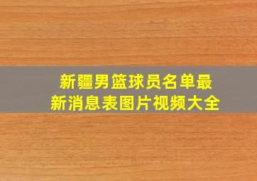 新疆男篮球员名单最新消息表图片视频大全