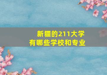 新疆的211大学有哪些学校和专业