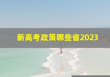 新高考政策哪些省2023