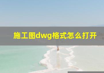 施工图dwg格式怎么打开