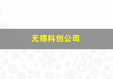 无锡科创公司