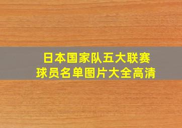 日本国家队五大联赛球员名单图片大全高清