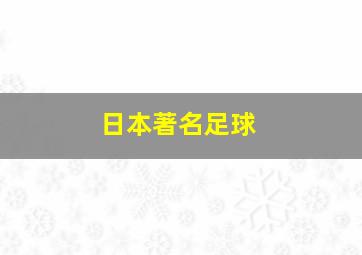 日本著名足球