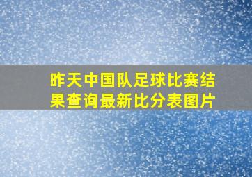 昨天中国队足球比赛结果查询最新比分表图片