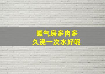 暖气房多肉多久浇一次水好呢