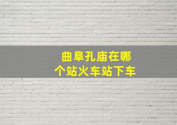 曲阜孔庙在哪个站火车站下车