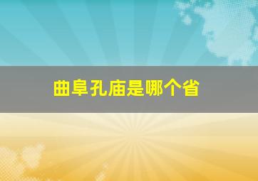 曲阜孔庙是哪个省