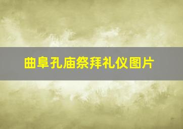 曲阜孔庙祭拜礼仪图片