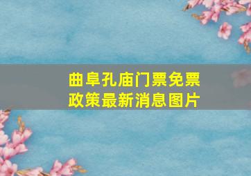 曲阜孔庙门票免票政策最新消息图片