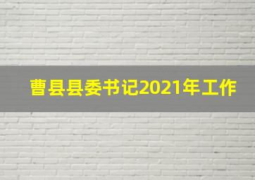 曹县县委书记2021年工作