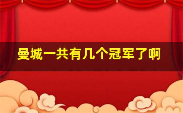 曼城一共有几个冠军了啊