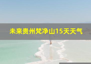 未来贵州梵净山15天天气