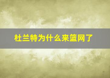 杜兰特为什么来篮网了