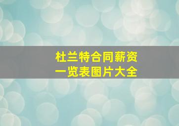 杜兰特合同薪资一览表图片大全