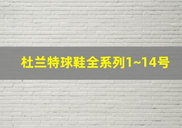 杜兰特球鞋全系列1~14号