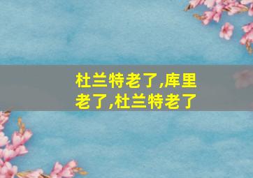 杜兰特老了,库里老了,杜兰特老了