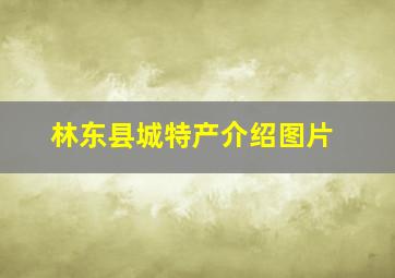 林东县城特产介绍图片