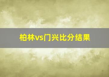 柏林vs门兴比分结果