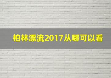 柏林漂流2017从哪可以看